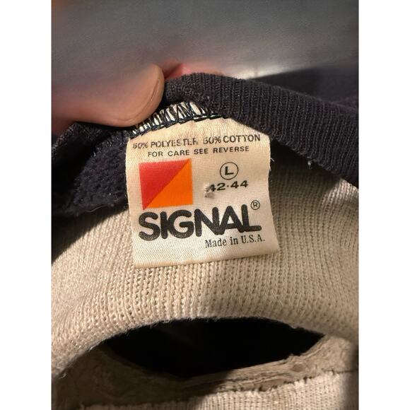 Vintage 80 Signal USA Sweatshirt L FU Berlin Freie Universität Cold War Era Rare - Picture 5 of 5